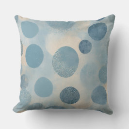 Moderne Blauwe Abstracte Stip Kussen