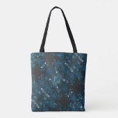 Moderne Blauwe Abstracte Tote Bag (Achterkant)