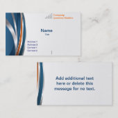 Moderne blauwe Abstracte visitekaartje (Voorkant / Achterkant)