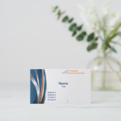 Moderne blauwe Abstracte visitekaartje (Staand voorkant)