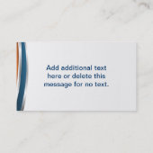 Moderne blauwe Abstracte visitekaartje (Achterkant)