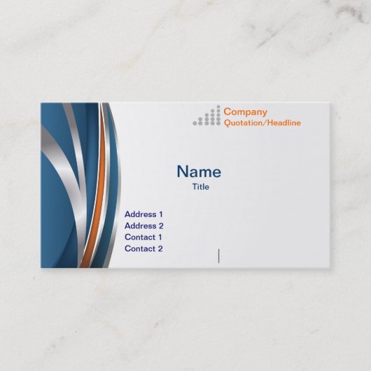Moderne blauwe Abstracte visitekaartje (Voorkant)