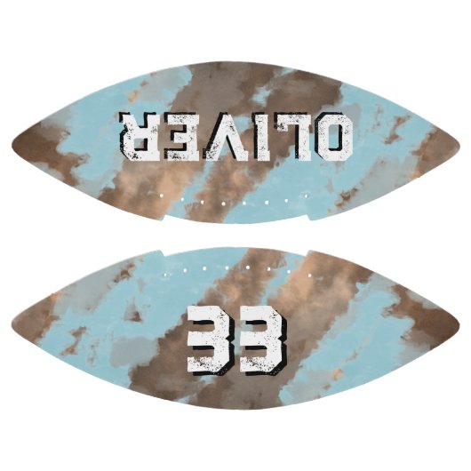 Moderne blauwe afspeelnaam en nummertoetsen american football (Panelen)