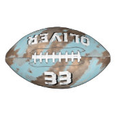 Moderne blauwe afspeelnaam en nummertoetsen american football (Voorkant)