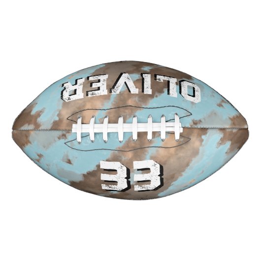 Moderne blauwe afspeelnaam en nummertoetsen american football (Voorkant)