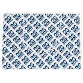 Moderne Blauwe Afstudeerfeest SENIOR Groot Cadeauzakje (Voorkant)