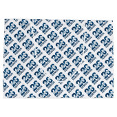Moderne Blauwe Afstudeerfeest SENIOR Groot Cadeauzakje (Achterkant)