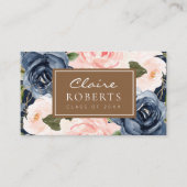 Moderne blauwe afstuderen visitekaartje (Voorkant)