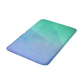 Moderne Blauwe Aqua & Turquoise Geometrische Gradi Badmat (Gekanteld)
