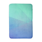 Moderne Blauwe Aqua & Turquoise Geometrische Gradi Badmat (Voorkant Verticaal)
