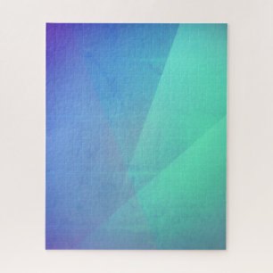 Moderne Blauwe Aqua & Turquoise Geometrische Gradi Legpuzzel