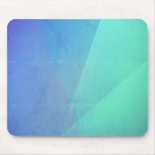 Moderne Blauwe Aqua & Turquoise Geometrische Gradi Muismat
