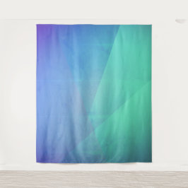 Moderne Blauwe Aqua & Turquoise Geometrische Gradi Wandkleed