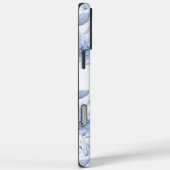 Moderne Blauwe Aquarel Bloemmotief Naam Case-Mate iPhone Case (Achterkant / Rechts)