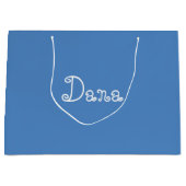 Moderne blauwe Baby shower cadeautas (Voorkant)