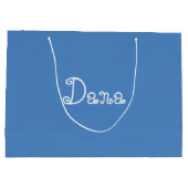 Moderne blauwe Baby shower cadeautas (Achterkant)