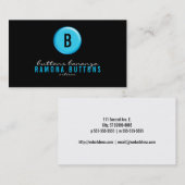 Moderne Blauwe Ballon Grafische Professional Visitekaartje (Voorkant / Achterkant)