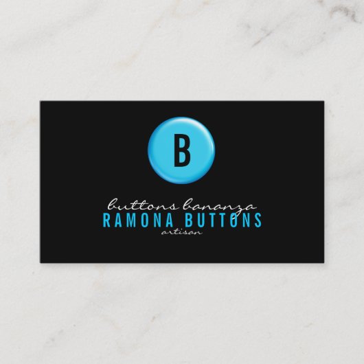 Moderne Blauwe Ballon Grafische Professional Visitekaartje (Voorkant)