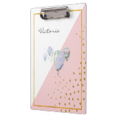 Moderne, blauwe ballon met tiendy kleur voegt Jouw Klembord (Links)