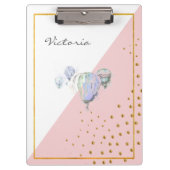 Moderne, blauwe ballon met tiendy kleur voegt Jouw Klembord (Voorkant)