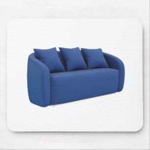 Moderne blauwe bank muismat