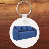 Moderne blauwe bank  sleutelhanger (Voorkant)