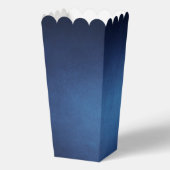 Moderne Blauwe Bar Mitswa Feest Popcorn Bedankdoosjes (Achterkant)
