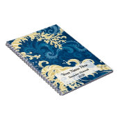 Moderne Blauwe Batik Megamendung Notitieboek (Rechterzijde)