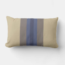 Moderne blauwe beige gestreepte lumbale kussen