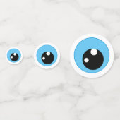 Moderne blauwe bescherming tegen het boze oog verj confetti (Achterkanten)