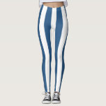Moderne blauwe blauwgroen en witte strepen legging<br><div class="desc">Moderne blauwe blauwgroen en witte strepen.</div>