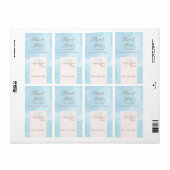 Moderne Blauwe Blauwgroen Waterverf dank u doos la Etiket (Full Sheet)