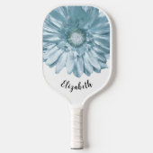 Moderne blauwe bloem aangepaste naam pickleball-pa pickleball paddle (Voorkant)