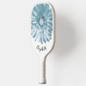 Moderne blauwe bloem aangepaste naam pickleball-pa pickleball paddle (Links)