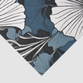 Moderne Blauwe Bloemen Decoupage Tissuepapier (Detail)