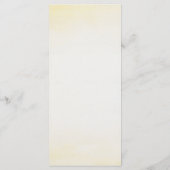 Moderne Blauwe Bloemen en Vlinders Trouwdiner Menu (Achterkant)