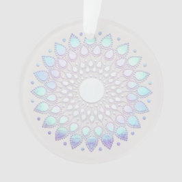 Moderne blauwe bloemen Lotus Mandala Ornament