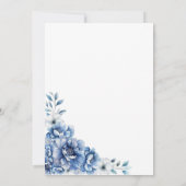 Moderne Blauwe Bloemen Verrassing 60ste Verjaardag Kaart (Achterkant)