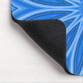 Moderne Blauwe Bloemige Ontwerp Ambachtsman Muismat (Hoek)