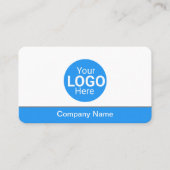 Moderne blauwe bodem zakelijke details / gepersona visitekaartje (Voorkant)