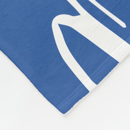 Moderne, blauwe bodemlijn fleece deken (Hoek)