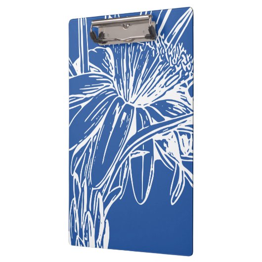 Moderne, blauwe bodemlijn klembord (Links)