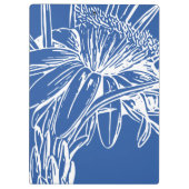 Moderne, blauwe bodemlijn klembord (Achterkant)