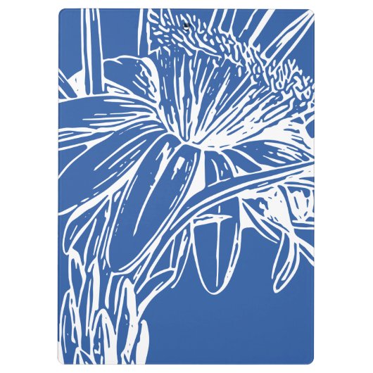 Moderne, blauwe bodemlijn klembord (Achterkant)