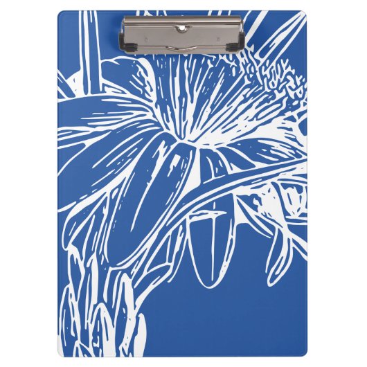 Moderne, blauwe bodemlijn klembord (Voorkant)