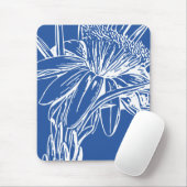 Moderne, blauwe bodemlijn muismat (Met muis)