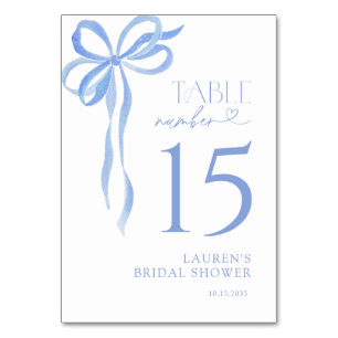 Moderne Blauwe Boog Watercolor Script Bruidsborrel Kaart