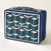 Moderne blauwe bouwstenen personaliseren (Voorkant)