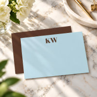 Moderne blauwe bruine monogram eerste letters gepe