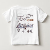 Moderne Blauwe Bruine Woestijn Eerste Rodeo 1e Ver (Achterkant)